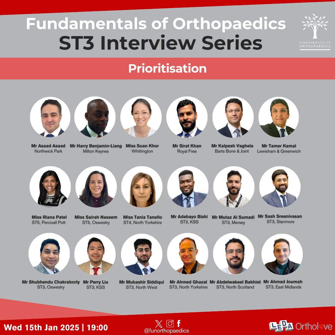 Fundamentals of Orthopaedics (@funorthopaedics) on Twitter photo Let's get our priorities sorted! 👊
Join us tonight! 😊
tinyurl.com/funorthost32025
<a href="/siratkhan/">sirat khan</a> <a href="/OrthoM8/">Ortho M8</a> <a href="/BartsBoneJoint/">Bone and Joint Health</a> <a href="/BayoBishi/">Bayo Bishi</a> <a href="/YorkshireOrtho/">North Yorkshire Orthopaedic Trainees</a> <a href="/58society/">The 1958 Society</a> <a href="/PottRotation/">The Percivall Pott Orthopaedic Club</a> <a href="/StanmoreOrtho/">The Stanmore Rotation</a> <a href="/Notts_ortho/">EMNOR - East Midlands North Orthopaedic Rotation</a>
#orthotwitter Let's get our priorities sorted! 👊
Join us tonight! 😊
tinyurl.com/funorthost32025
<a href="/siratkhan/">sirat khan</a> <a href="/OrthoM8/">Ortho M8</a> <a href="/BartsBoneJoint/">Bone and Joint Health</a> <a href="/BayoBishi/">Bayo Bishi</a> <a href="/YorkshireOrtho/">North Yorkshire Orthopaedic Trainees</a> <a href="/58society/">The 1958 Society</a> <a href="/PottRotation/">The Percivall Pott Orthopaedic Club</a> <a href="/StanmoreOrtho/">The Stanmore Rotation</a> <a href="/Notts_ortho/">EMNOR - East Midlands North Orthopaedic Rotation</a>
#orthotwitter