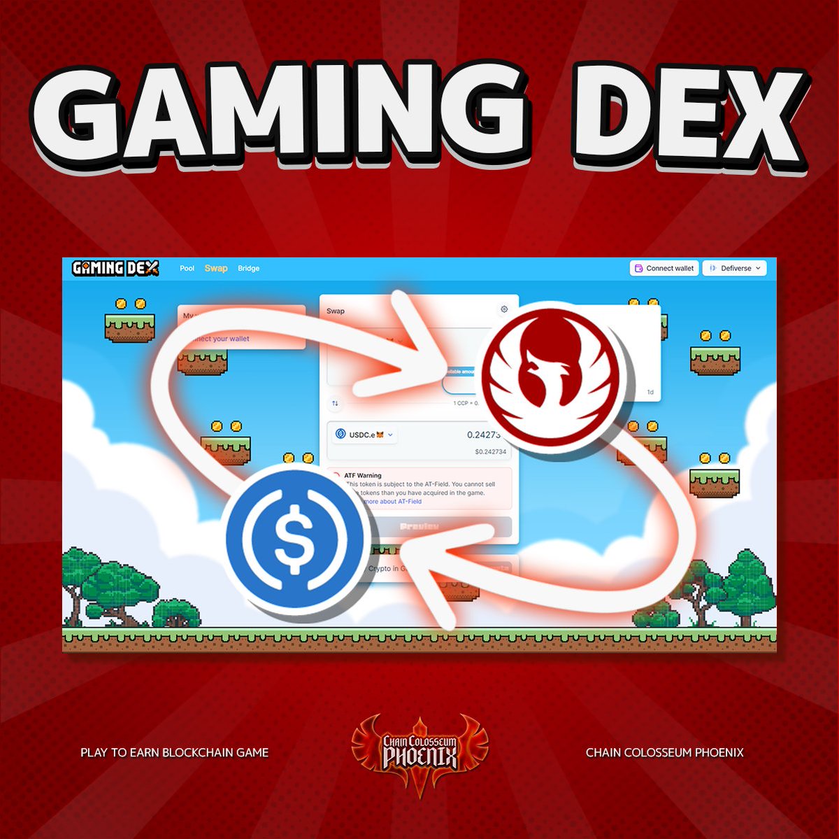 How can you swap your well-earned $CCP (Genesis) and $bCCP (Origin) for $OAS or USD? 

Through our GamingDex, one of the <a href="/PLANZ_2022/">PLANZ</a> products that currently supports Defiverse! 🤝

But stay tuned, an upgrade is coming soon! 👀

Check it out:
gaming-dex.com/#/defiverse