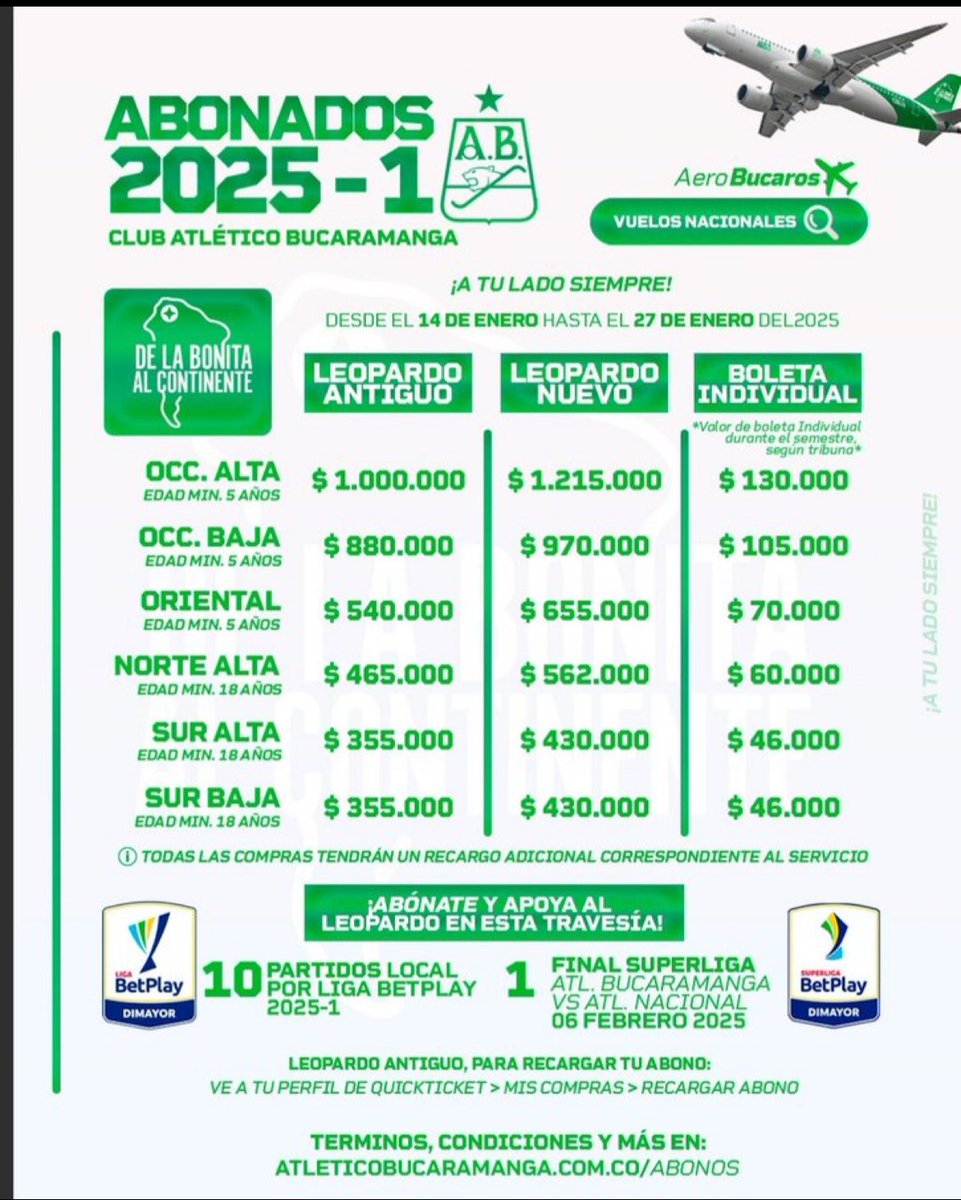 germangoac's tweet photo. @armandoaraque11 @ABucaramanga Armando algunos incrementos del 50% es duro en esta época…. y no se incluye libertadores ….era abonado occidental pero el amor no me da para sacar 1 millón ya con respeto muy alta y no son muchas las figuras @jotasmantilla @PolloUribe10 @TroSports @ExtratiempoCO @FabianReporta https://t.co/8fBxLHiLVI