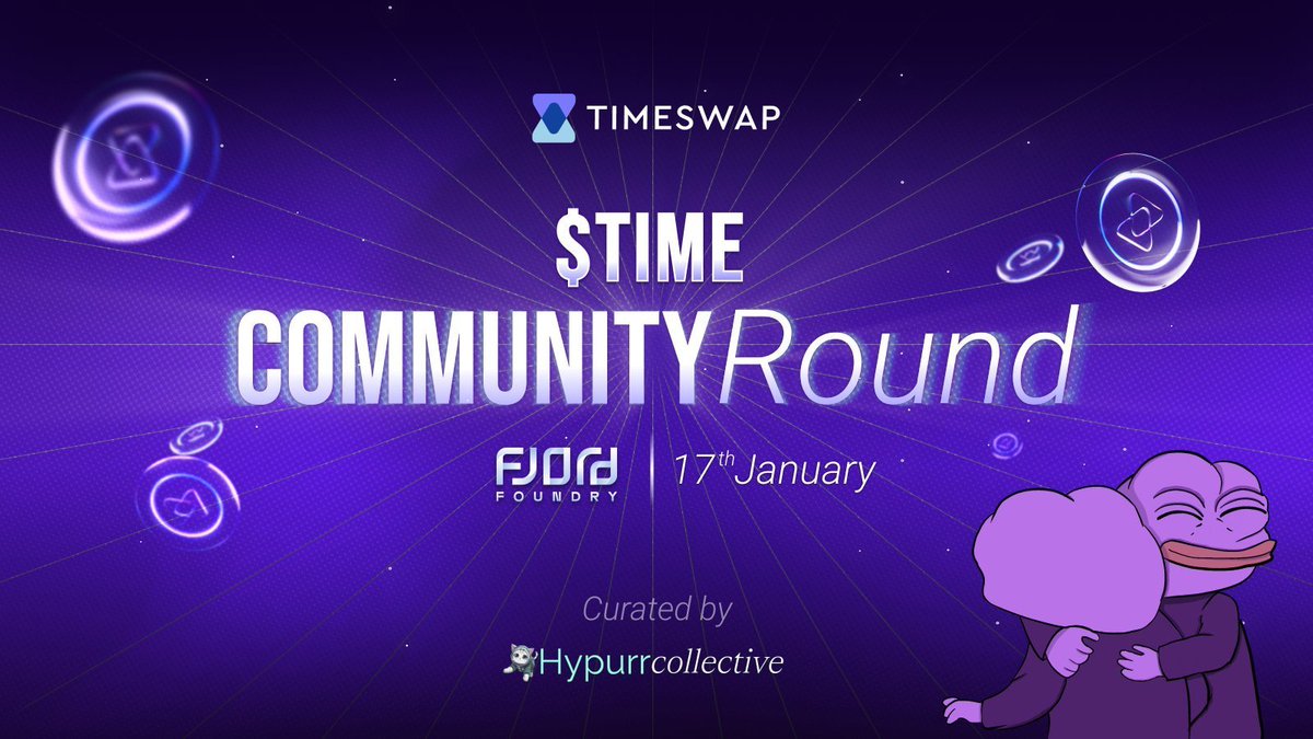 x10 $TIME presale whitelist spots giveaway!

to enter follow <a href="/pheromones_sol/">Phero.hl</a>, <a href="/TimeswapLabs/">Timeswap ⏳</a> and drop your HL spot wallet below

winners will be announced today at 3:30 PM UTC (so 1 hour)