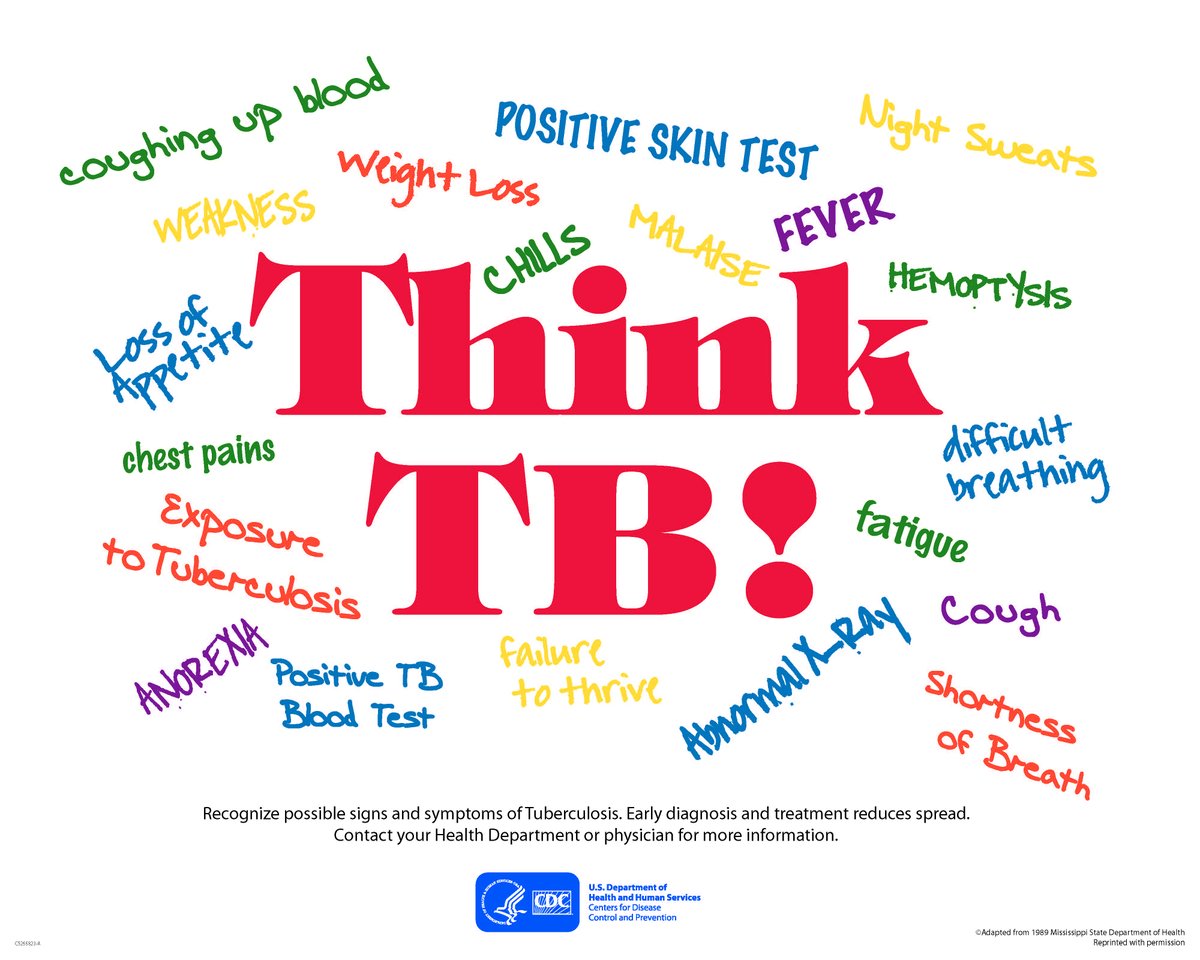 It’s important to recognize common #TB symptoms, so that you can receive a TB test and get treatment to prevent the spread of TB. Learn about TB signs and symptoms:  bit.ly/4cMOYqU