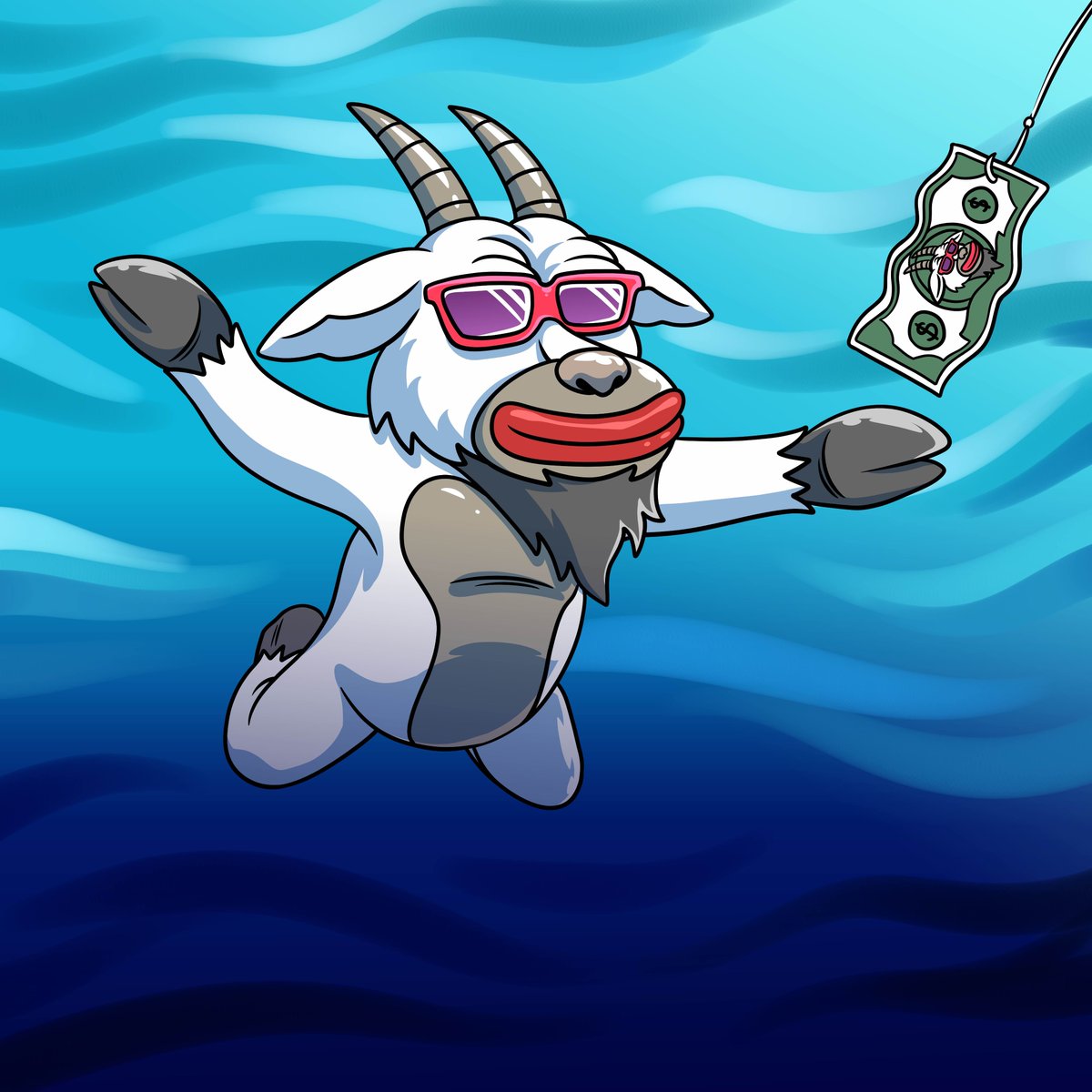 GoatyOnSolana's tweet photo. The $GOATY dives deep for the prize! 🐐💸 Chasing success in the vast crypto ocean. 🚀💎

#Memecoins #Goaty #Solana #Meme #1000xgem #Solanamemecoin https://t.co/3TpAPp1R0o
