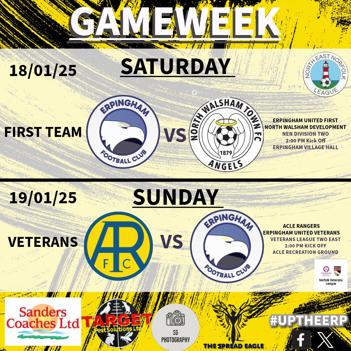 Erpingham United (@erpinghamfc) on Twitter photo First team welcomes <a href="/northwalshamtfc/">North Walsham Town Football Club</a> Development at home!
Veterans travel away to
<a href="/AcleRangersFC/">Acle Rangers</a>.
<a href="/NENL1922/">NENLeague</a>
<a href="/NCFAVetsLeague/">The One Broker Norfolk Veterans League</a>
#UTE First team welcomes <a href="/northwalshamtfc/">North Walsham Town Football Club</a> Development at home!
Veterans travel away to
<a href="/AcleRangersFC/">Acle Rangers</a>.
<a href="/NENL1922/">NENLeague</a>
<a href="/NCFAVetsLeague/">The One Broker Norfolk Veterans League</a>
#UTE