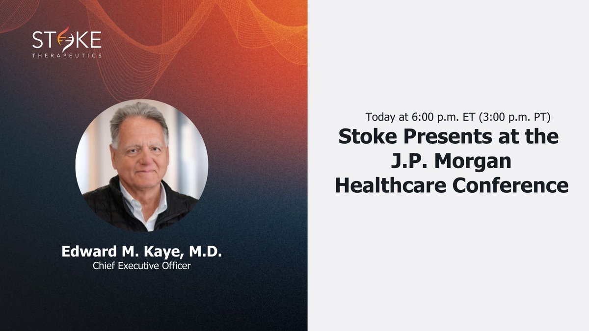 Don’t miss CEO Dr. Edward Kaye take the stage at #JPM2025. Tune in to learn more about our entry to late-stage development in Dravet syndrome and future potential for the company's platform to address additional diseases of the CNS and the eye. jpmorgan.metameetings.net/events/healthc…