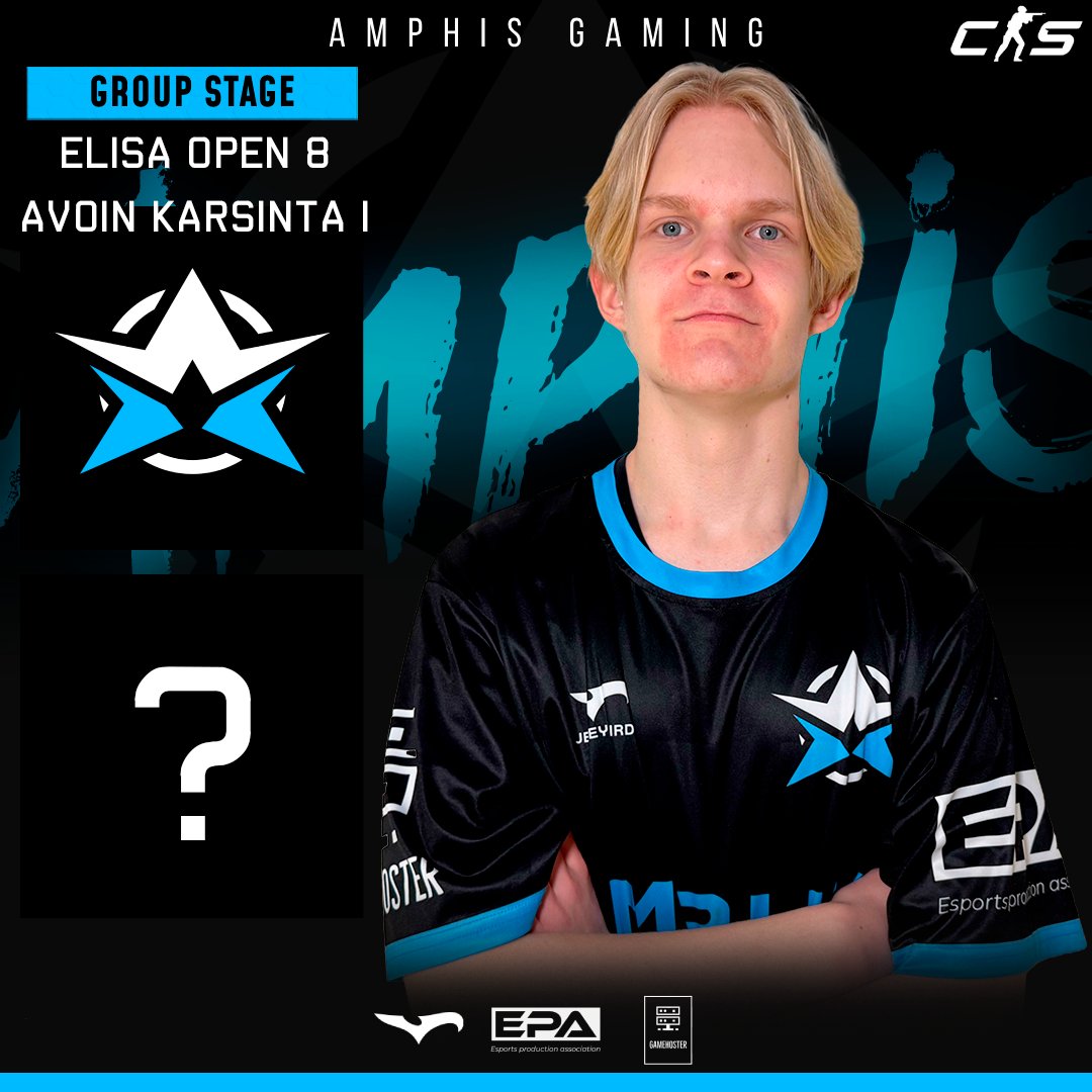 AmphisGG's tweet image. Viikon kolmas pelipäivä!

🏆Elisa Open 8 avoin karsinta 1
🕔17:00

#cs2fi #AmphisGG #Espoo #esportsfi