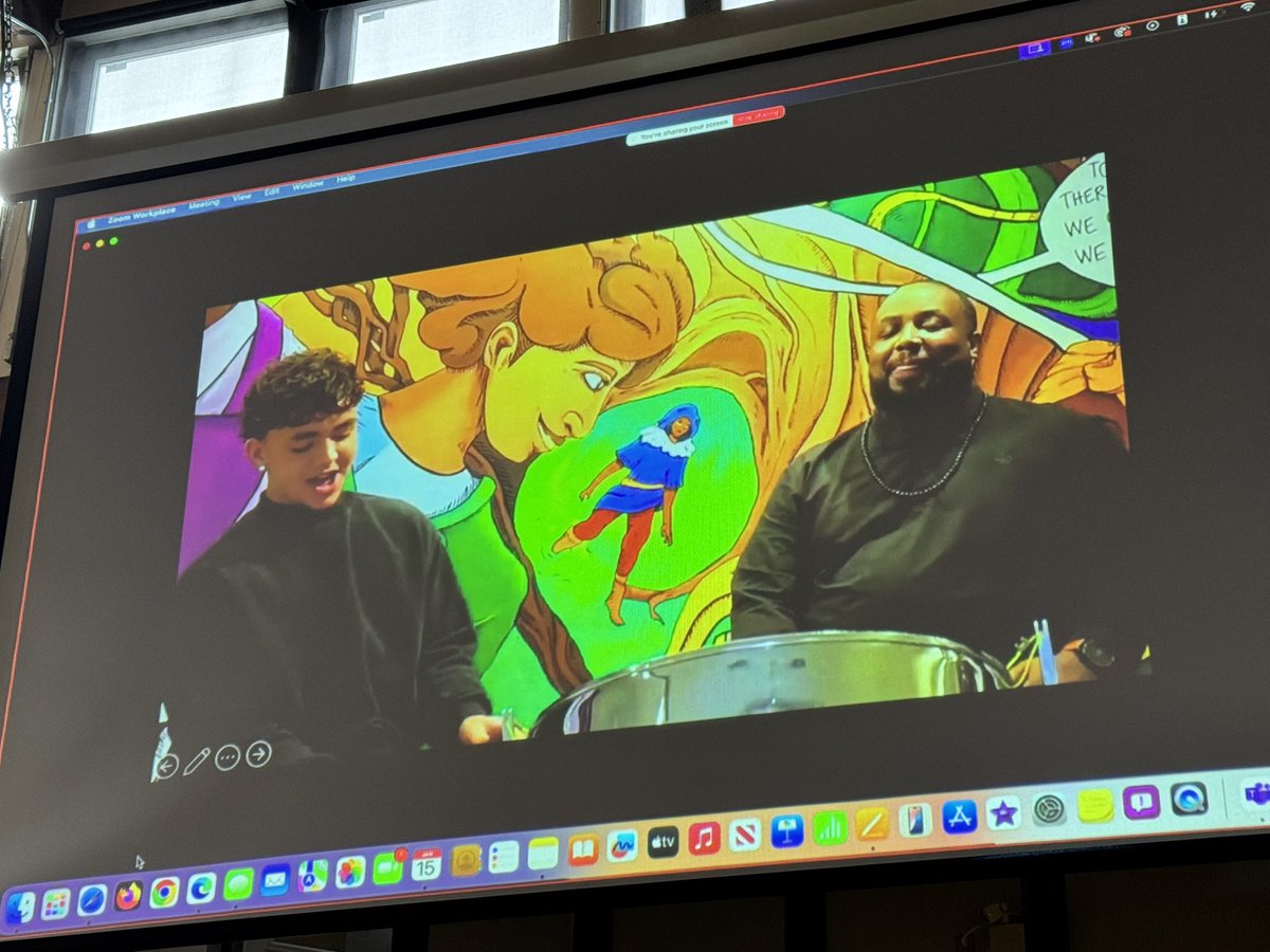 technolandy's tweet image. Love that #bcedchat co-facilitator Ken Headley was interviewed by his son about steel drums! #blackexcellenceday via blackexcellenceday.ca @excellenceday