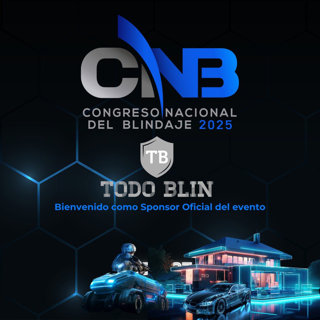 Nos complace anunciar que Todo Blin participará como patrocinador en el #CNB2025

Es momento de que te inscribas cuanto antes para ser parte de este gran evento! Nos vemos 26 y 27 de febrero

🌐congresonacionaldelblindaje.com.mx