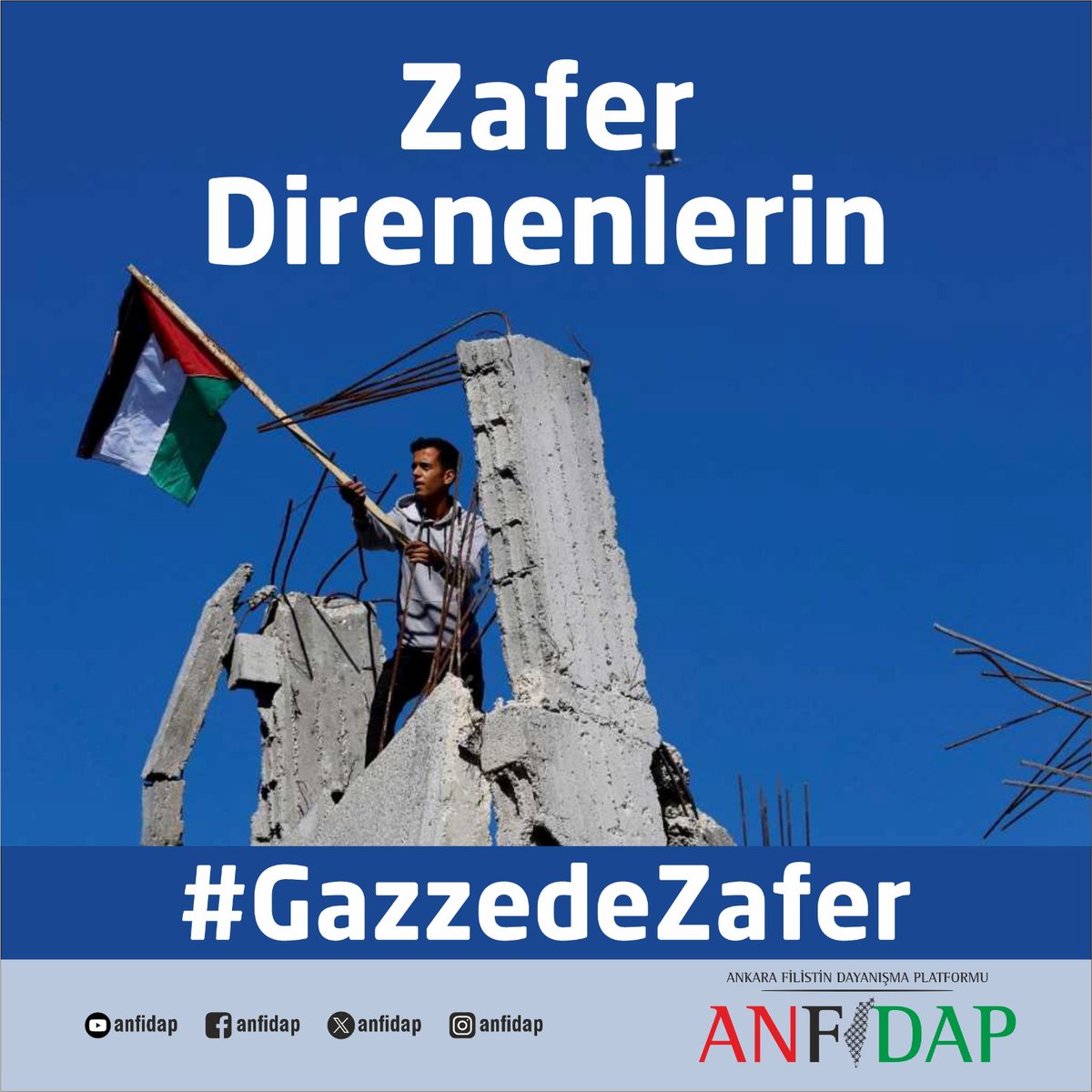 anfidap's tweet photo. Gazze Direnişini Selamlıyoruz..

Filistin halkının haklı mücadelesine destek olmak için bir aradayız. 

Bir paylaşım, zalime karşı bir duruş ve mazlumun yanında bir nefes olsun!
Zafer Direnenlerindir!
#GazzedeZafer https://t.co/ccxGHwbvFy