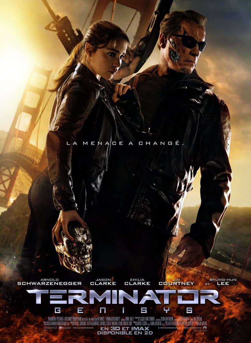 TeamCastagnet's tweet photo. TERMINATOR GENISYS (2015).
Ce soir à 20H40, sur Paramount Channel (Chaîne 52).
@Paramount_TVFR
Réalisé par Alan Taylor.
Film sorti en 2015.
#Terminator #Terminator5 #Terminator2015 #Film #Film2015 #TerminatorGenisys #Genisys #EmiliaClarke #Télévision #ParamountChannel #Chaîne52 https://t.co/2PH7ELsLJq