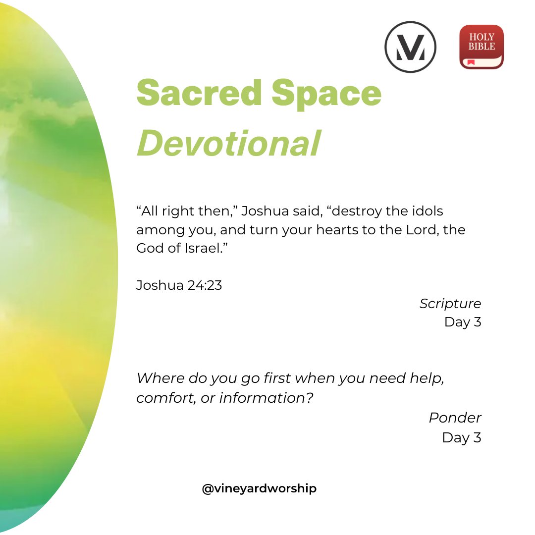 We’re only on Day 3 of our Sacred Space devotional! There’s still plenty of time to join if you haven’t already. What might the Lord be inviting you into as you step into this sacred space? 🕊️

#vineyardworship #sacredspace #devotional