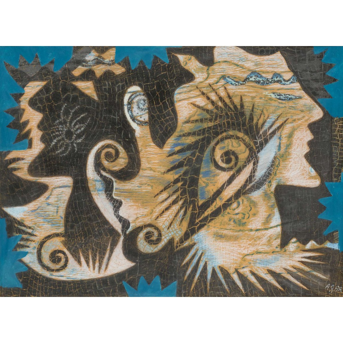 #AuctionUpdate Today's auction of The Bernard Kelly Collection saw an extraordinary interpretation of a mainstay classical subject - 'Leda and The Swan' - by one of the great woman Surrealist artists, Eileen Agar, achieve £18,900 incl premium. 

 lyonandturnbull.com/auctions/berna…