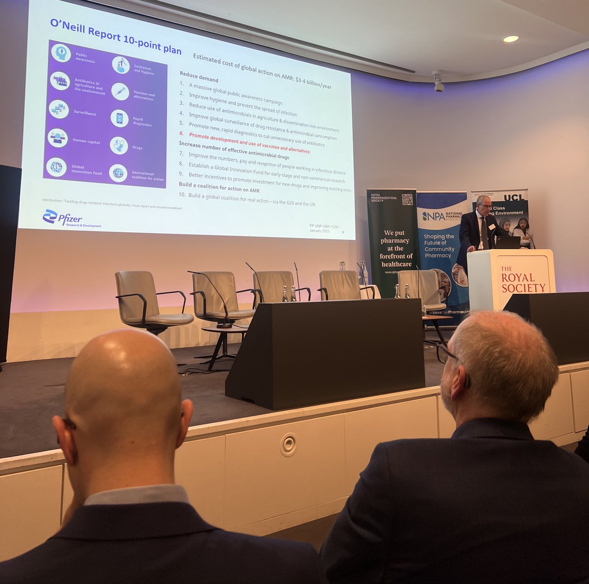 Oksana Pyzik (@oksanapyzikucl) on Twitter photo Prof Calman MacLennan delivering insightful key note at the <a href="/ucl/">UCL</a> <a href="/rpharms/">Royal Pharmaceutical Society</a> <a href="/NPA1921/">National Pharmacy Association</a> Annual Lecture on the “often underestimated potential of vaccines as counter-measures to the silent global pandemic of antimicrobial resistance.” The estimated cost of global action on AMR is Prof Calman MacLennan delivering insightful key note at the <a href="/ucl/">UCL</a> <a href="/rpharms/">Royal Pharmaceutical Society</a> <a href="/NPA1921/">National Pharmacy Association</a> Annual Lecture on the “often underestimated potential of vaccines as counter-measures to the silent global pandemic of antimicrobial resistance.” The estimated cost of global action on AMR is
