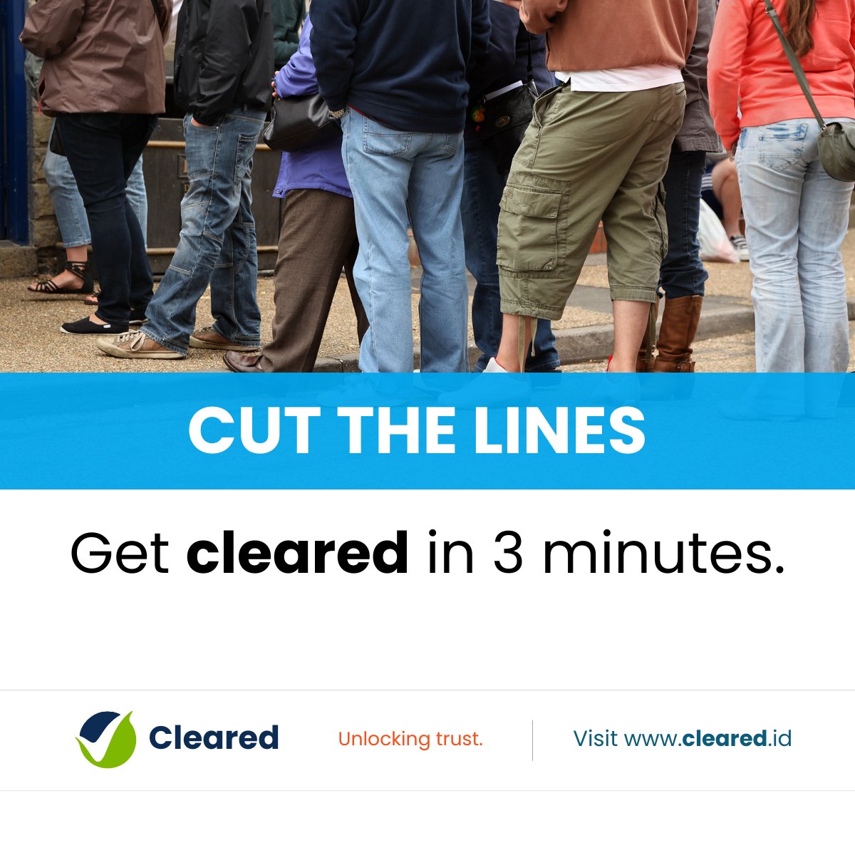 ClearedID's tweet photo. Simplify your #verification process as a customer. #Cleared makes it fast, easy, and secure!
Visit https://t.co/uHpxkvFwaS to get started!
#UnlockingTrust
#ClearedAndProtected https://t.co/tSG9wJLxhY