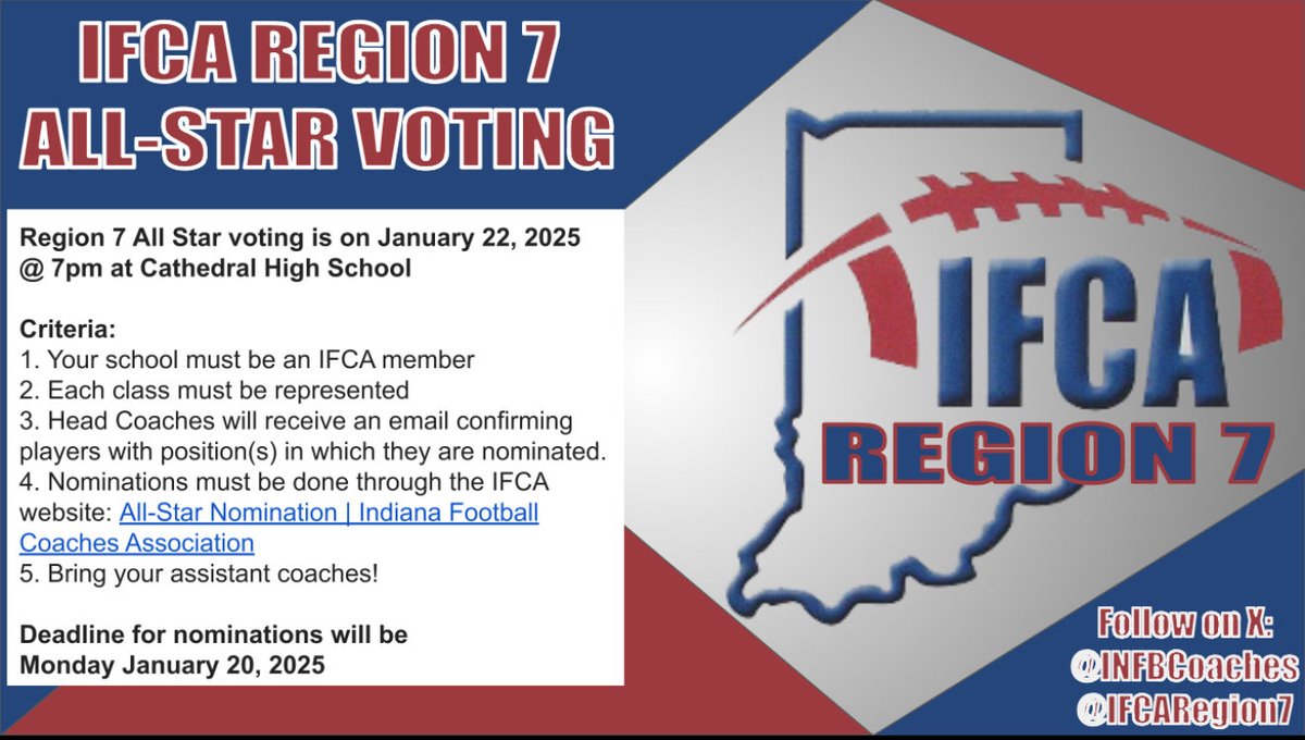 IFCARegion7's tweet image. Mark your calendar Region 7 IFCA member coaches.