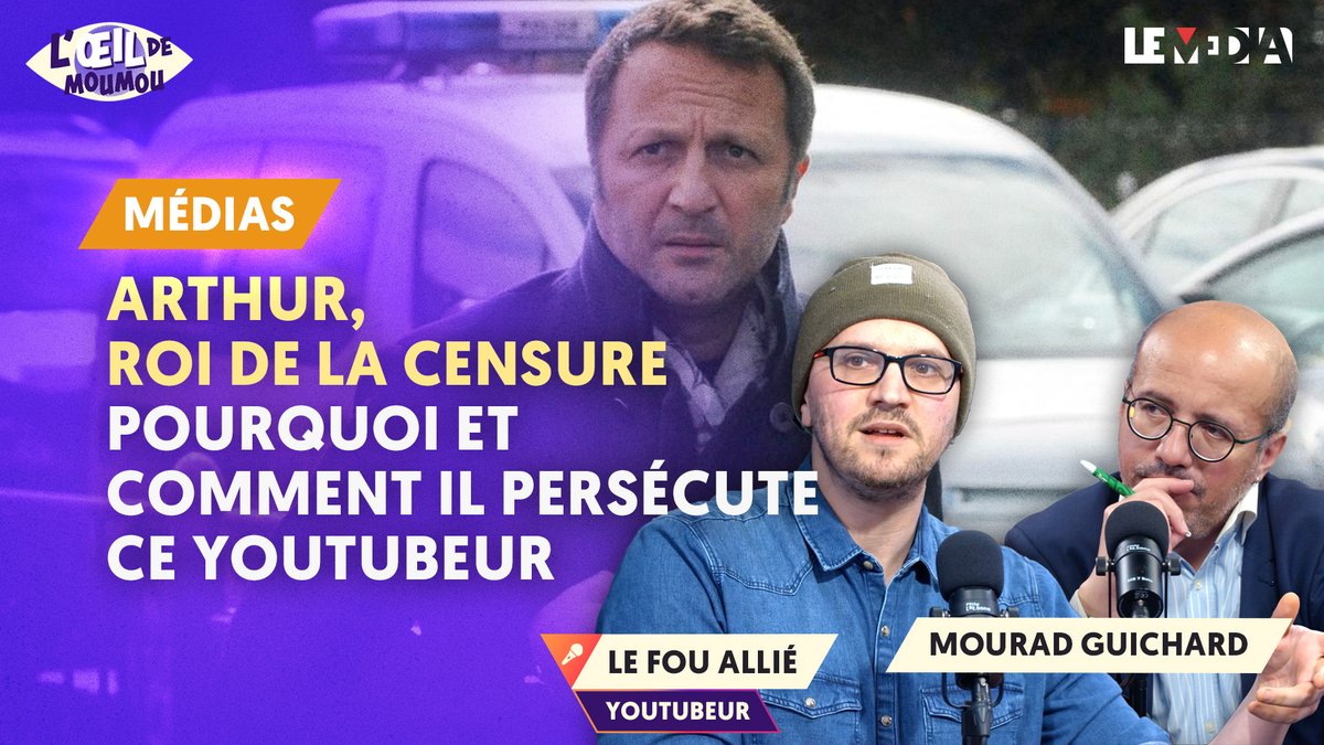 ARTHUR ROI DE LA CENSURE : POURQUOI ET COMMENT IL PERSÉCUTE CE YOUTUBEUR

👁️ L’œil de Moumou, avec <a href="/MouMou_Guichard/">MouMou</a> et <a href="/kouamouo/">kouamouo</a> avec en invité du jour <a href="/fou_allie/">Le Fou Allié</a> !

➡️lemediatv.fr/emissions/2025…