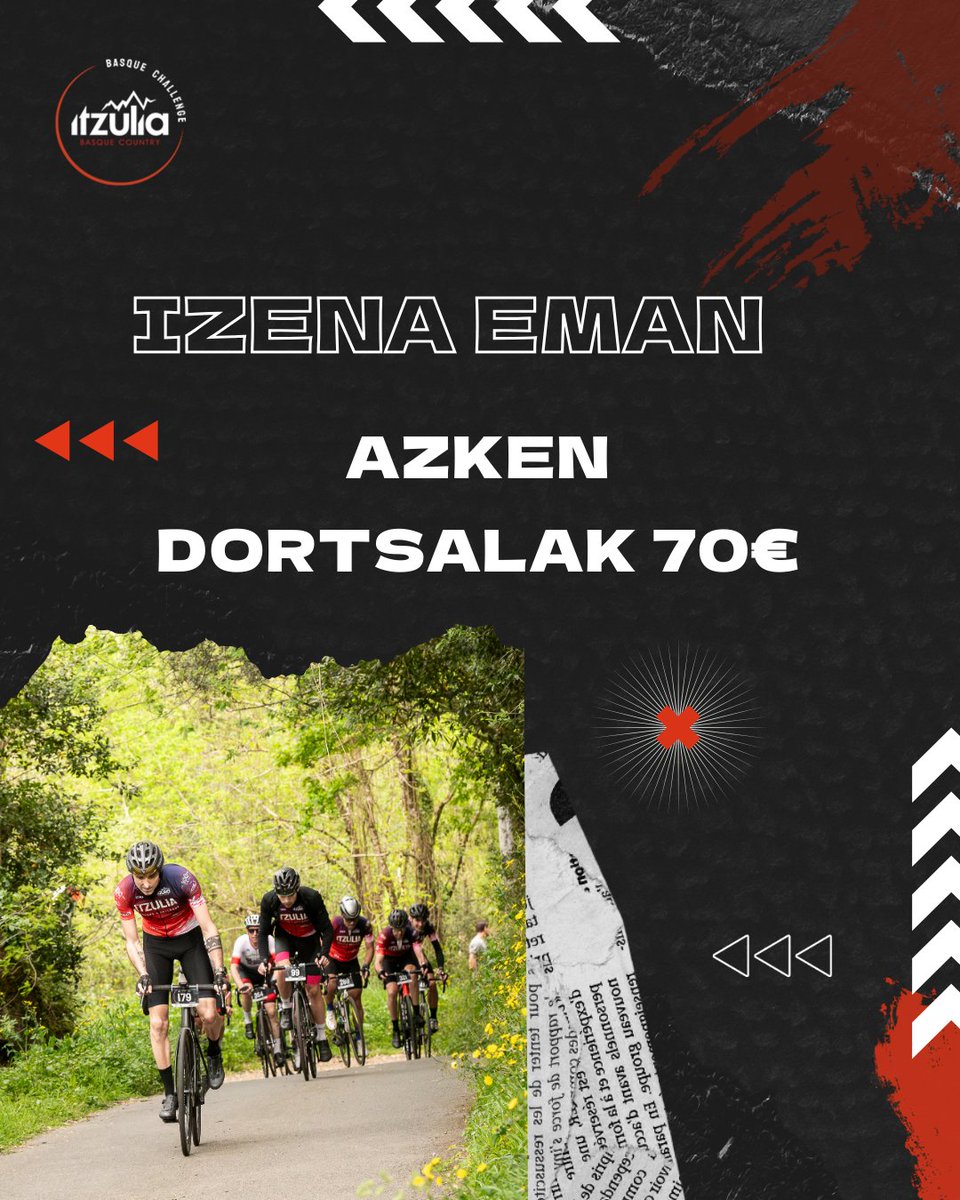 ➡️ Ya quedan pocos dorsales con precio reducido de 70€ 🏁

✍️Aprovecha la oferta e inscríbete⬇️

🔗 rockthesport.com/es/evento/itzu…

➡️ Dortsal gutxi geratzen dira 70 €-ko prezio murriztuarekin 🏁

✍️Aprobetxatu eskaintza eta eman izena⬇️

🔗 rockthesport.com/eu/ekitaldia/i…

#itzuliabasquech25