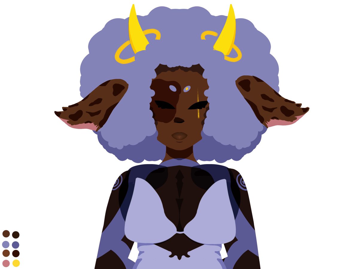 planetoidluna's tweet photo. 🐮 Moo-Na has arrived! 
- I can't draw eyes, the other half of the body, a nose, and her mouth 😭 BUT THIS IS MY BABY ✨

We will struggle bus it together 🙂‍↕️ thank you for being with us ! 

⭐️ I can’t draw clothing that well, , but I wanted to show off her back tattoo!
#PNG https://t.co/47zJwFGcJx