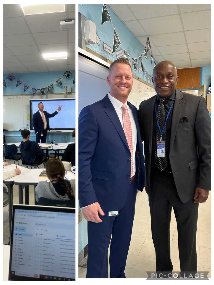 Mr. Salerno, one of <a href="/BeachStreetWI/">Beach Street MS WI</a> awesome math teachers, rocks a suit for Dr. Bridgeman's observation and because he loves the principal's style! Gotta dress for success! #teacherlife #principallife #WIProud <a href="/drbman12/">Dr.  Bridgeman</a>