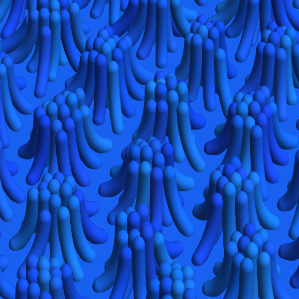 Genuary 15 - "Design a rug" #genuary15 #genuary #genuary2025 Bundling of fibers in a (terrible) rug.