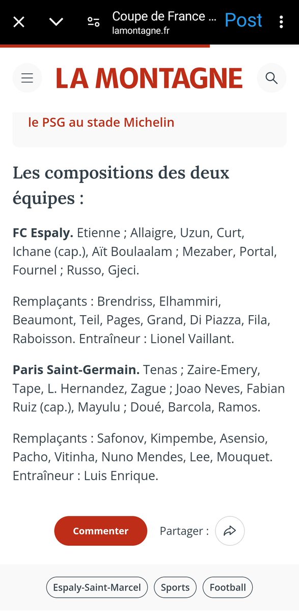 Broked_Jms's tweet photo. #FCEPSG
Ichane va faire un boulot Barcola ça va être terrifiant la team
Victoire Espaly 5-0 PSG ce soir !
#ReveilTonVolcan #LaForceEspaly #QuiNeSautePasNestPasAuvergnat #ALLEZLEFOOT https://t.co/XZB6la945r