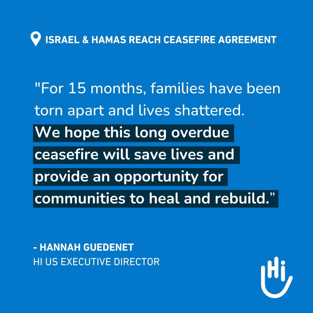 HI_UnitedStates's tweet image. After #Ceasefire, humanitarian needs range from immediate to long-term. Humanity &amp;amp; Inclusion will continue providing inclusive assistance tailored to the needs of people with disabilities and other displaced individuals.

Read our full statement at: hi-us.pulse.ly/e5zroh892l