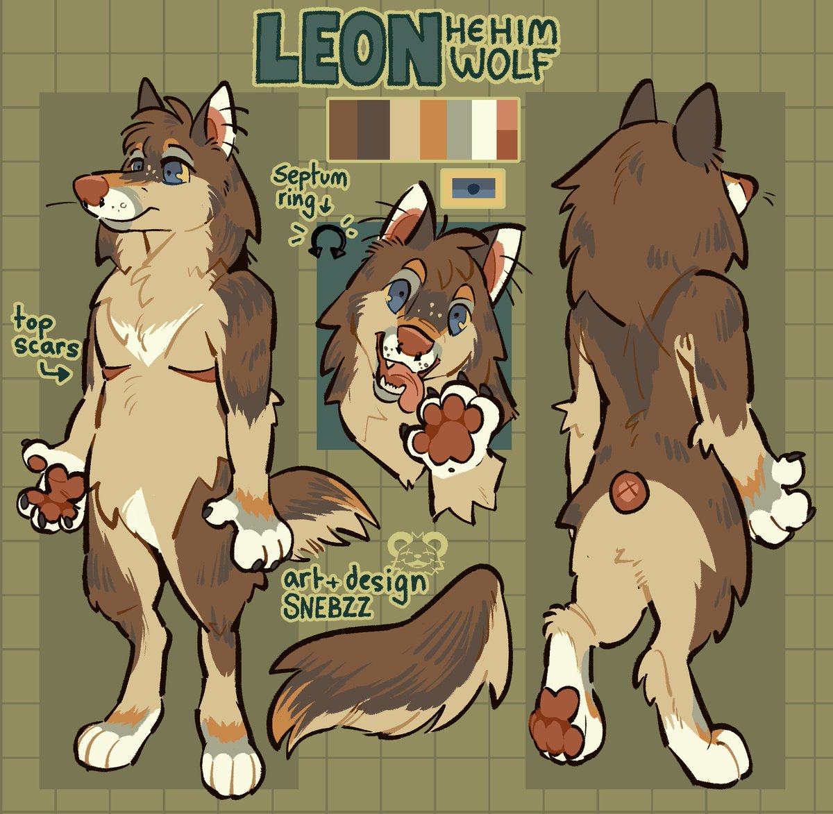 custom and ref sheet cxmmission for a tg cleint 🐺🪵🏕️