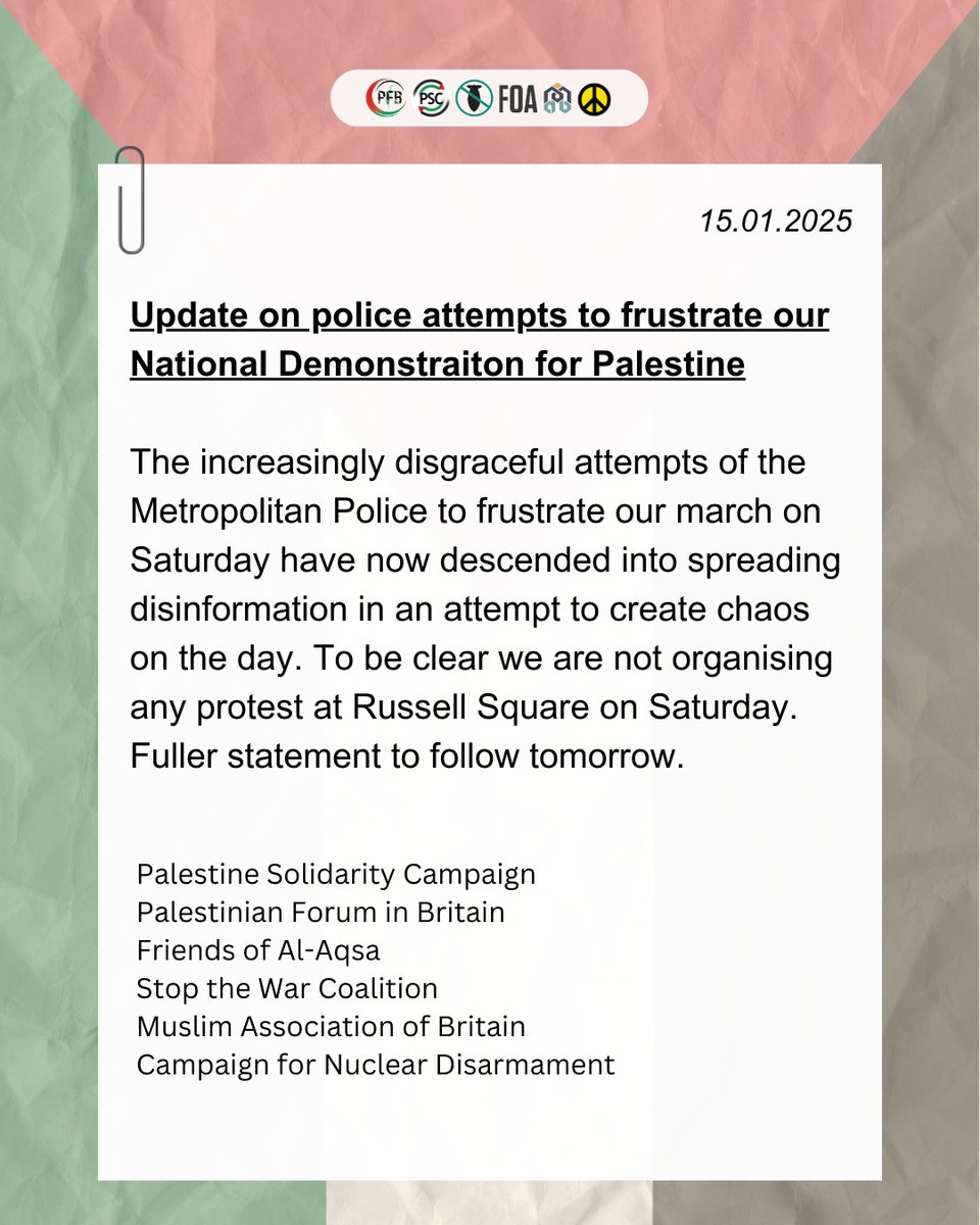 Stop the War Coalition tweet media