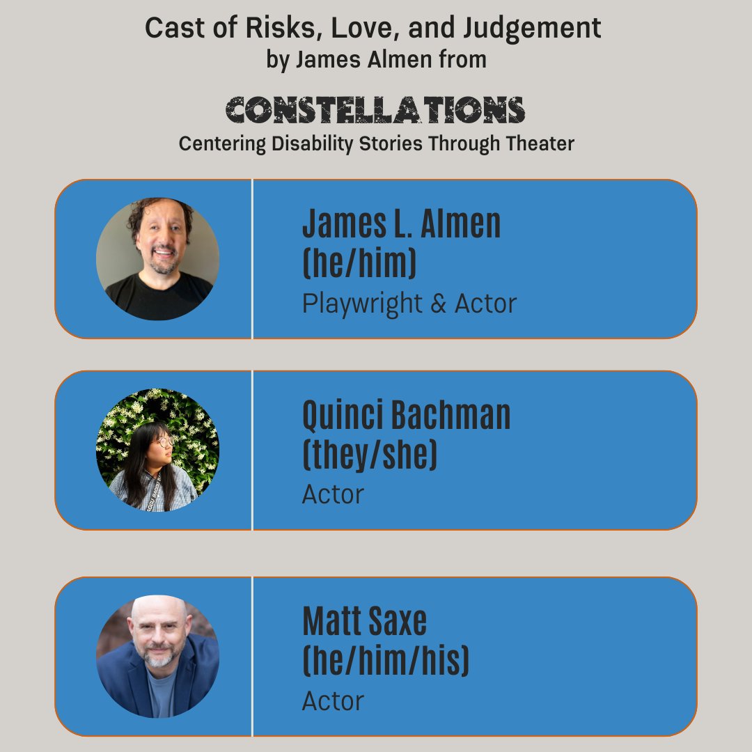 fullcirclethr's tweet image. Reserve your tickets for James Almen playwriting debut! RISKS, LOVE, AND JUDGEMENT by James Almen, as part of CONSTELLATIONS: CENTERING DISABILITY STORIES THROUGH THEATER, runs February 7 - 9, 2025.

fullcircletheatermn.org/tickets

#fctcConstellations #fctc #fullcircletheater