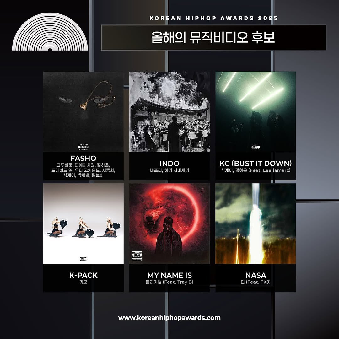 Haon foi indicado a 3 categorias para o Korean HipHop Awards #KHA2025

🏆Single de K-HipHop com ‘BASTARD’
🏆Melhor colaboração do ano com ‘FASHO’
🏆Melhor MV do ano com ‘KC BUST DOWN’ e ‘FASHO’

#KIMHAON #HAON #하온 #김하온 #KCTHECOMPANY <a href="/kcthecompany/">KC</a> <a href="/haonkim/">김하온</a> <a href="/younghotyellow/">권민식 SIK K</a>