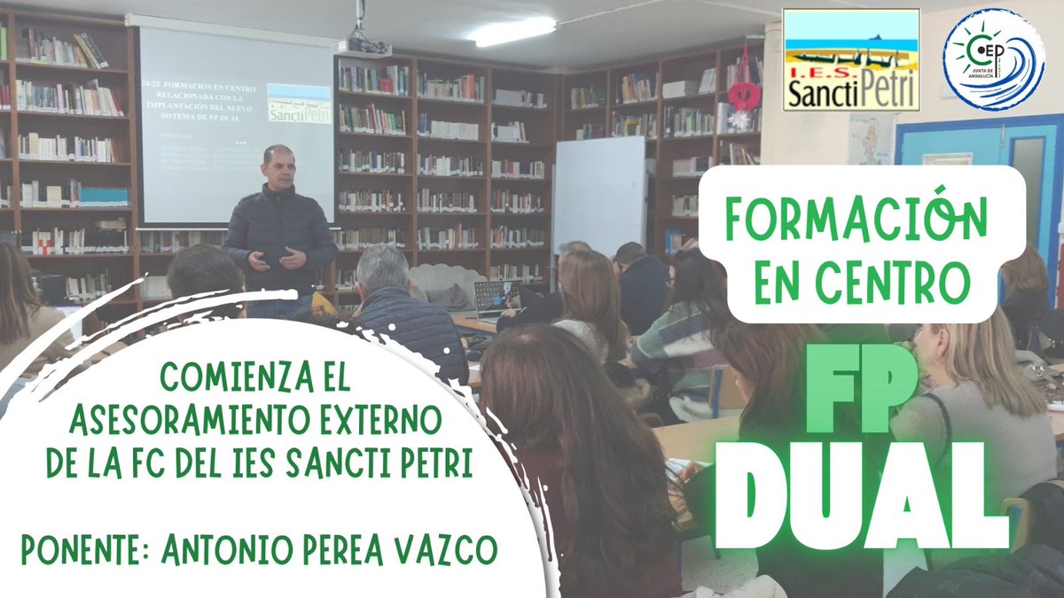 Primera sesión de asesoramiento externo para las formaciones en centro de CEIP Arquitecto Leoz #razonamientomatematico con Yolanda Selma y <a href="/IesSanctiPetri/">IES Sancti Petri</a> #FPDual con Antonio Perea <a href="/DG_IFP/">DG de Innovación y Formación del Profesorado</a> <a href="/FPAndaluza/">Formación Profesional Andaluza</a> <a href="/EducaAnd/">Consejería Desarrollo Educativo y FP</a>