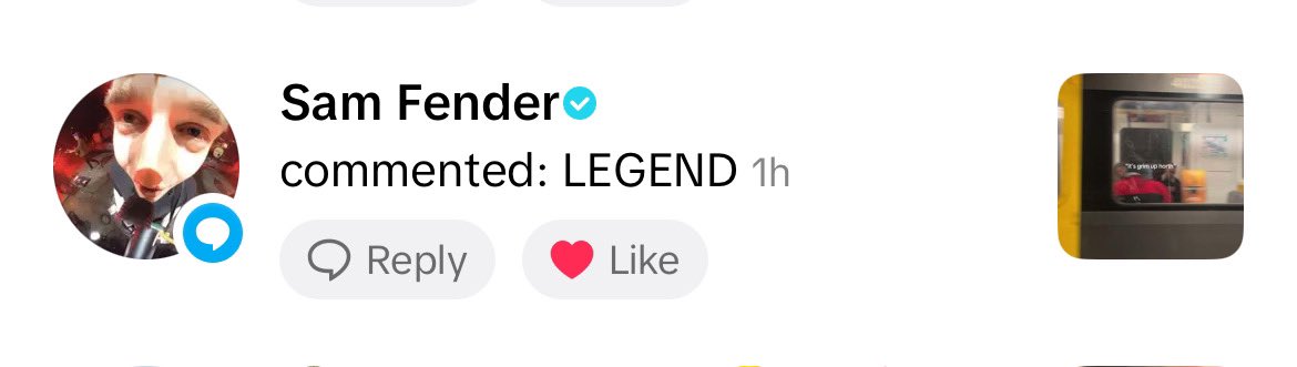 another day remembering sam fender commented on my tiktok