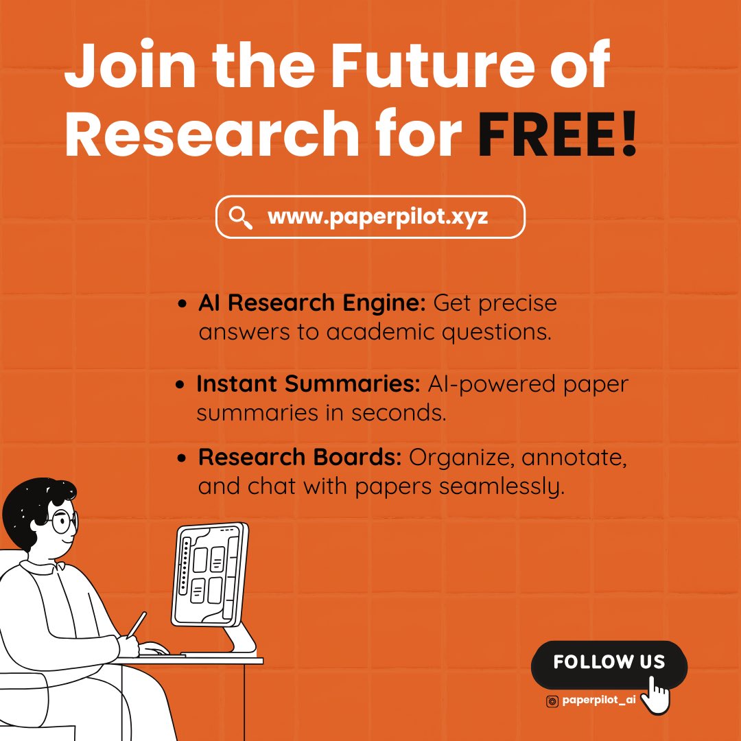 PaperPilotai's tweet photo. Your AI-powered research assistant to revolutionize academic workflow! Summarize papers, organize findings, streamline reviews, and collaborate effortlessly. Explore for free at https://t.co/DdzgPvFCYm. 🚀 https://t.co/anCyDK9A1p
