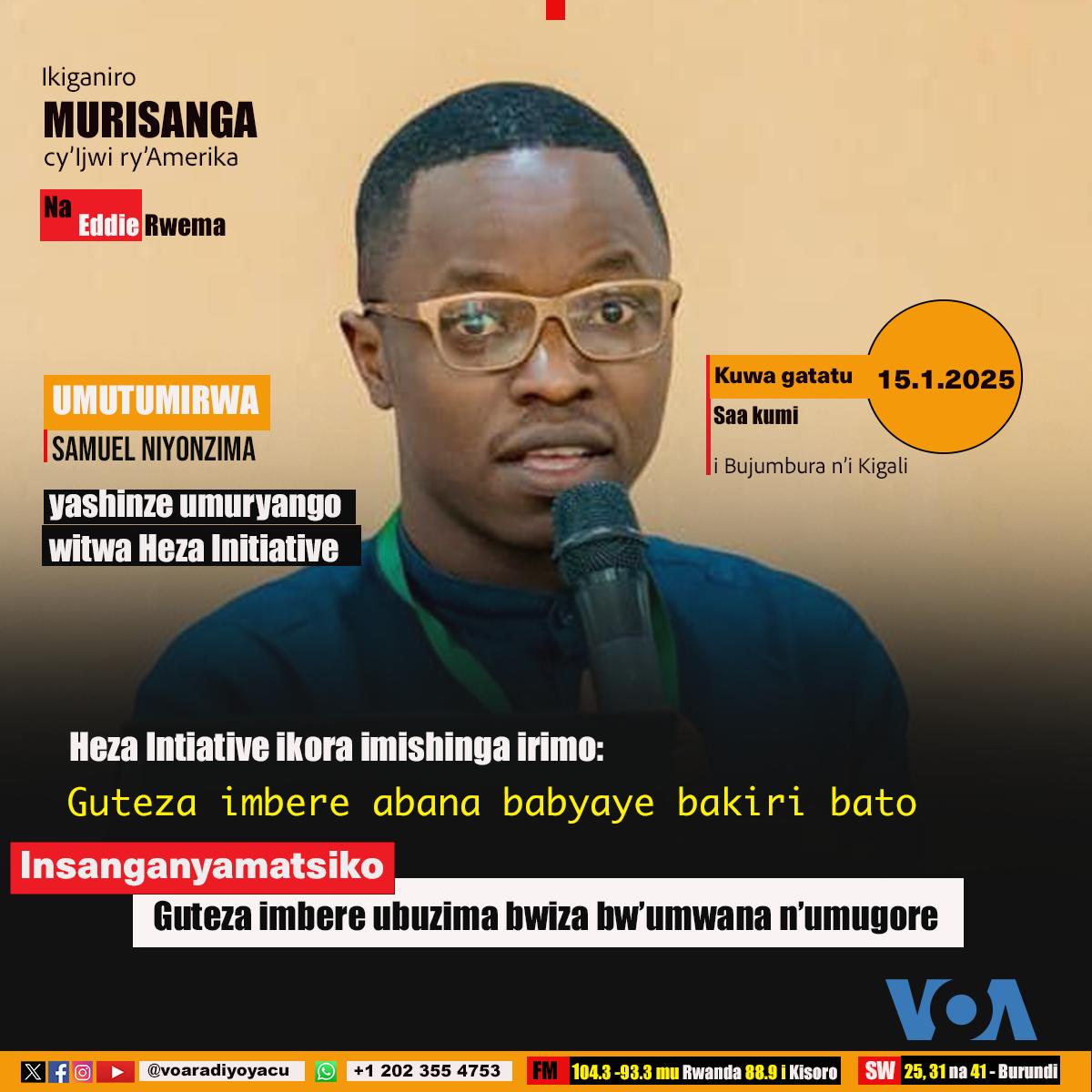 hezainitiatives's tweet photo. In this MCHW, we were happy to be invited on @RadiyoyacuVOA to talk about maternal and child health as our commitment. We talked about #HeheNiGwingira, and the key programs of this week, including 8 times ANC, feeding kids, hygiene and sanitation, malaria prevention, vaccination https://t.co/SlAOKe4tPa