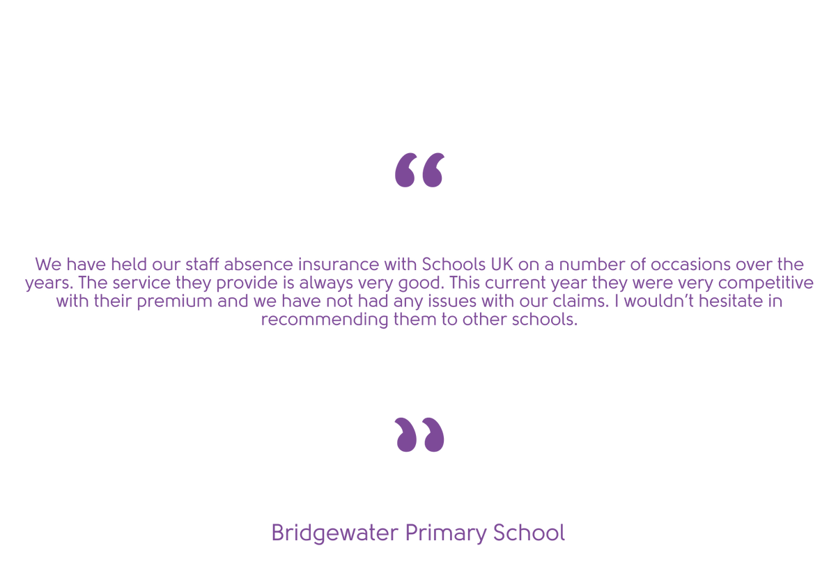 Another glowing review! Schools UK delivers competitive premiums, hassle-free claims, and exceptional service. Proud to support schools with top-notch staff absence insurance.