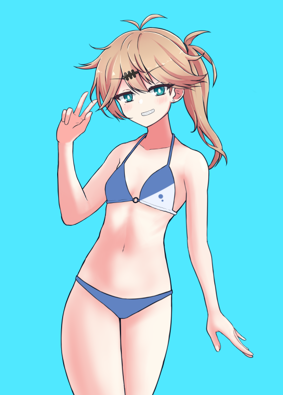 「つむぎちゃん立ち絵素材の進捗です。埼玉県民だし水着もあったほうが良いかなって。ち」|木屑@デザフェスvol.57【両日 G-141】東京ビッグサイト南ホール 5/20-21のイラスト