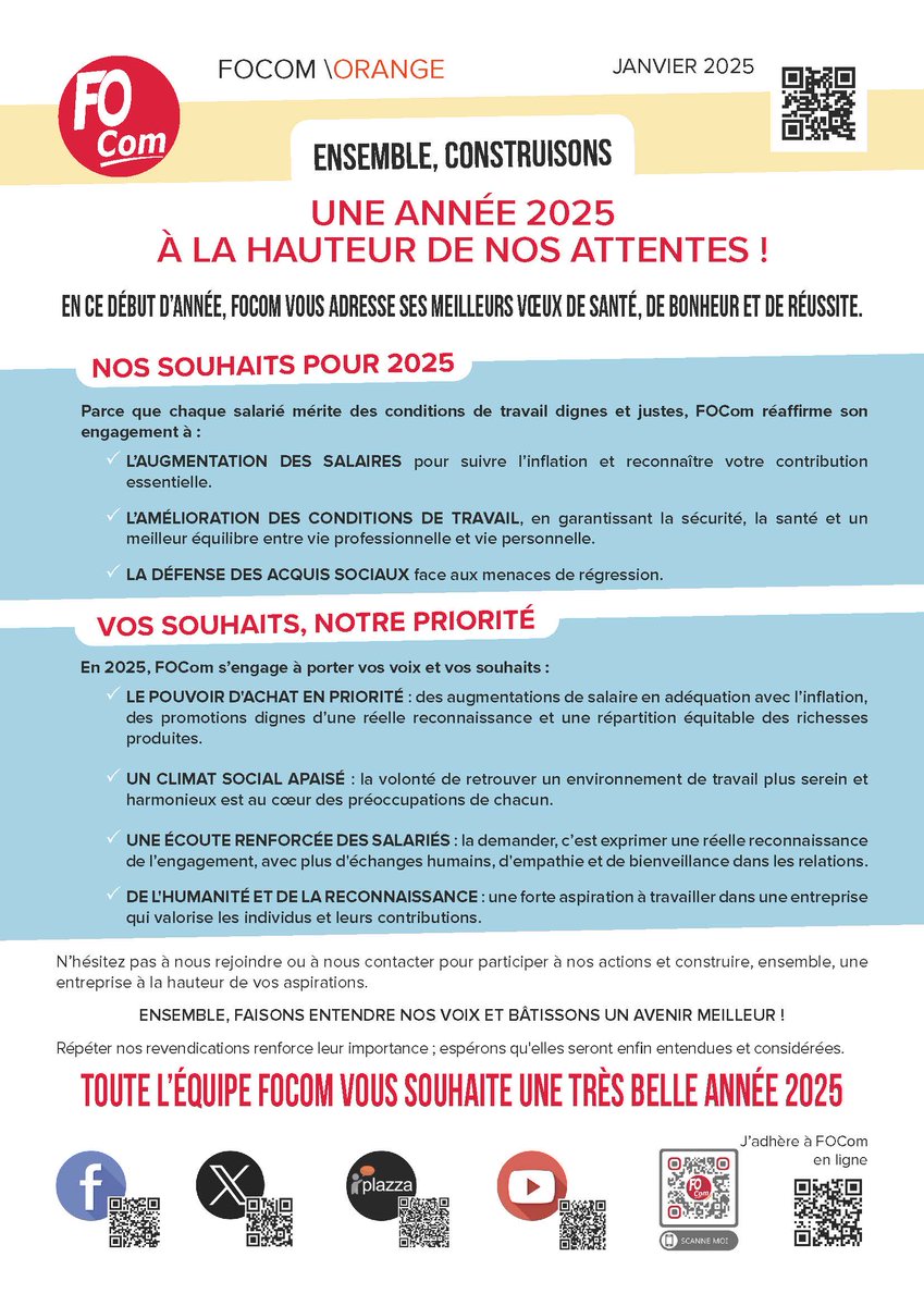 FO Com vous souhaite une très belle année 2025
👉 focom-orange.fr/meilleurs-voeu…

#Orange #syndicat #FOCOM #forceouvriere