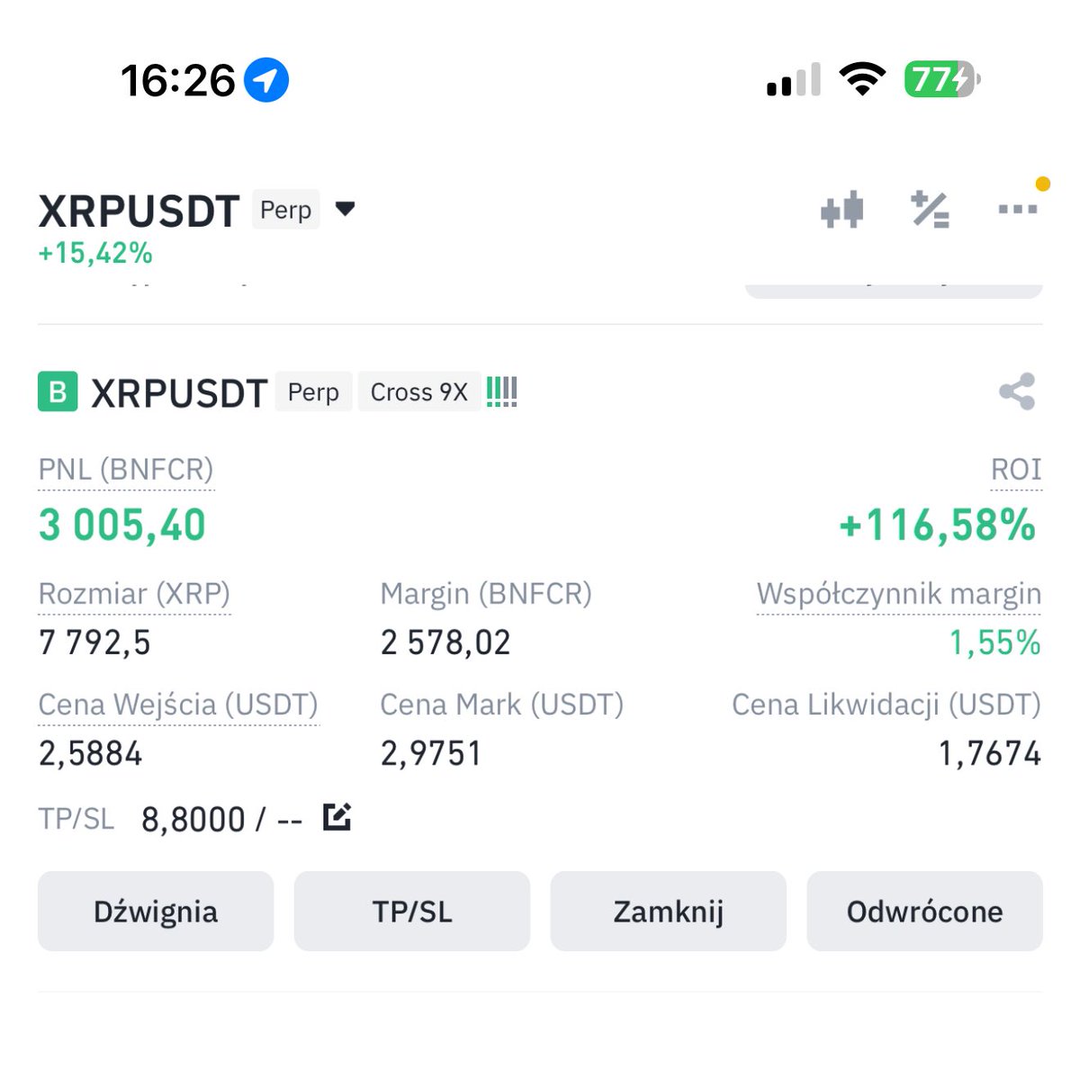 Kierunek jeden po 10$ 😆 #xrp #trump #long