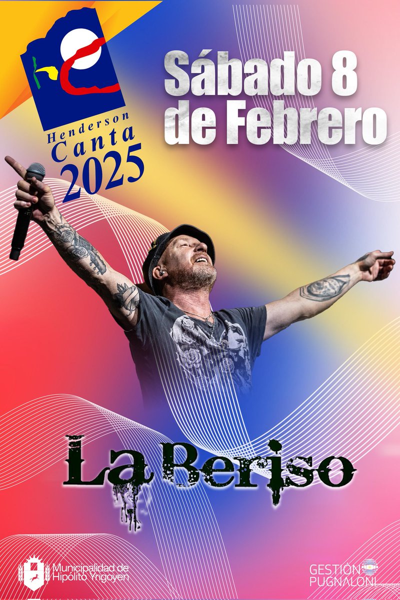 MunicipalidadHY's tweet photo. La Beriso en Henderson Canta 

Sábado 8 de febrero https://t.co/cPDjA0bZMR