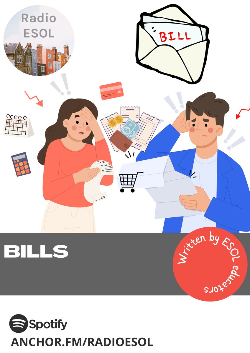 Out now! This week's episode is written by #ESOL and #maths tutors from <a href="/EnfieldCentre/">ESOL #FE</a> <a href="/leedscitycoll/">Leeds City College</a> with a focus on percentages, cost of living and saving energy. Use as a #classroom resource or home study #listening task. anchor.fm/radioesol