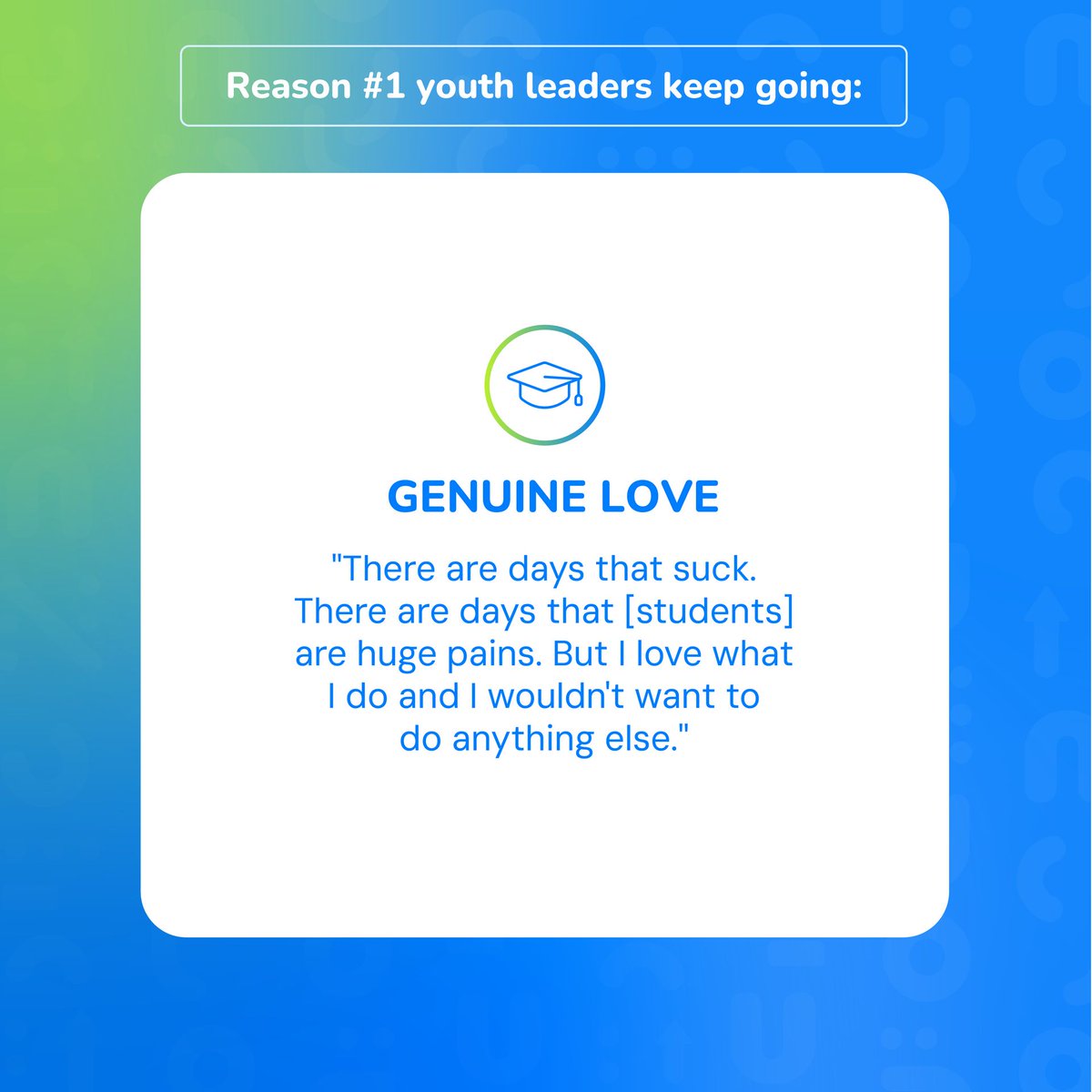 fullerFYI's tweet photo. Youth ministry today doesn’t look like it did a decade—or even five years—ago. So the Fuller Youth Institute launched the “Youth Leader Checkup” study believing that healthy youth leaders are better able to overcome burnout and stay in ministry longer. https://t.co/1lfNEIa3Yz https://t.co/o8x58iS6da