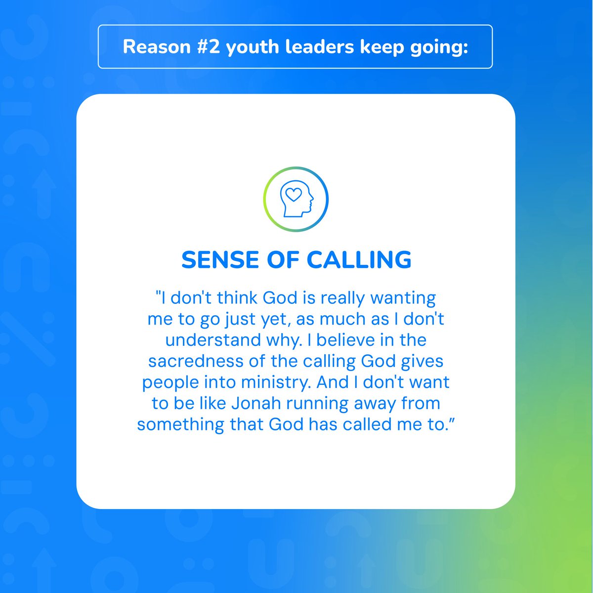 fullerFYI's tweet photo. Youth ministry today doesn’t look like it did a decade—or even five years—ago. So the Fuller Youth Institute launched the “Youth Leader Checkup” study believing that healthy youth leaders are better able to overcome burnout and stay in ministry longer. https://t.co/1lfNEIa3Yz https://t.co/o8x58iS6da