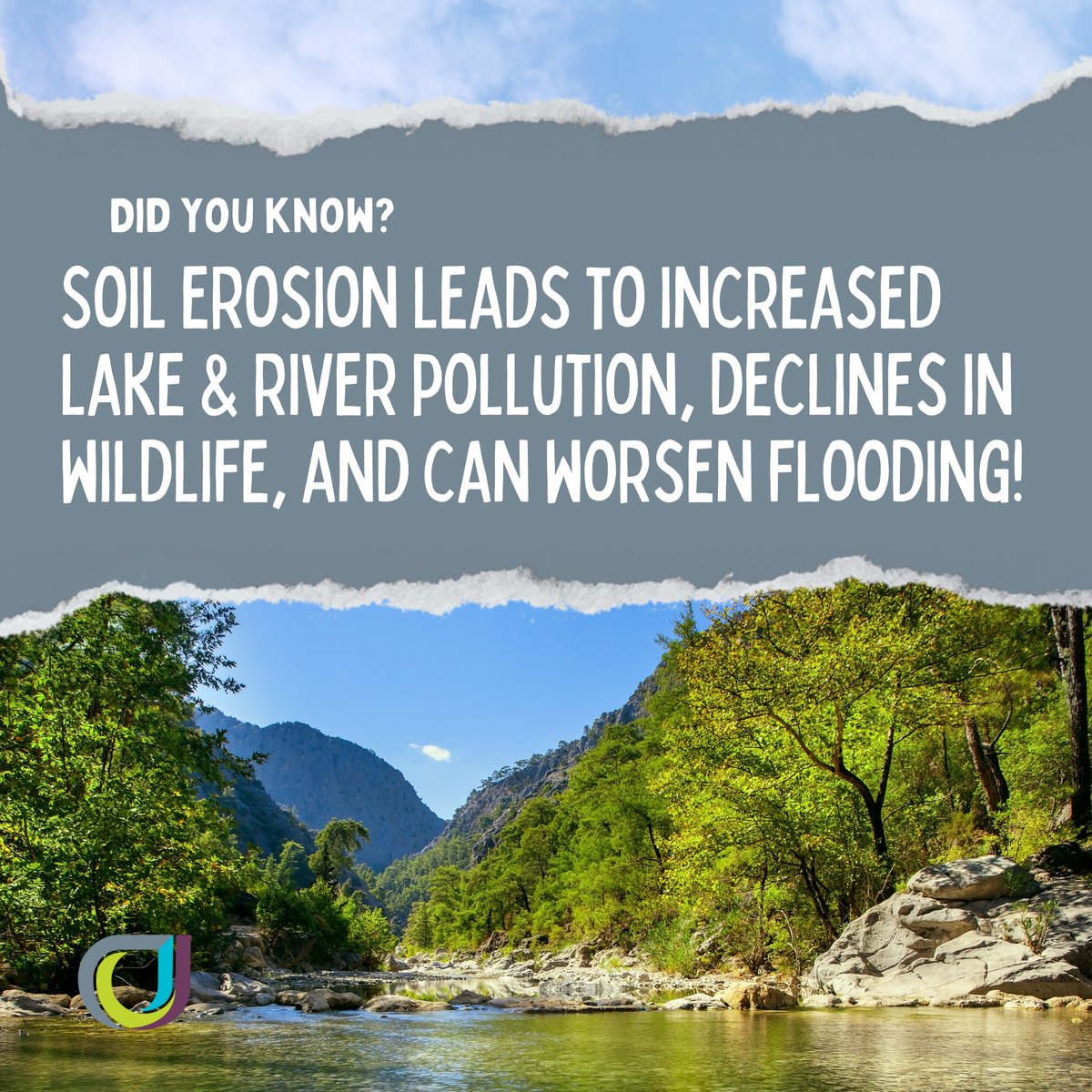 Carriff_Fabrics's tweet photo. Soil erosion affects more than just farming; it has led to increased pollution in rivers and streams, clogging the waterways and ultimately reducing the wildlife population, as well as worsen flooding in areas already prone to high waters.🌱

#soilerosionfacts #waterpollution https://t.co/BvsE1douyR