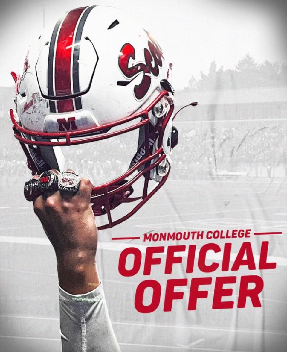 After speaking with <a href="/CoachJHealy/">Coach Jack Healy</a> I am blessed to receive an offer from <a href="/RollScotsFB/">Monmouth College Football</a>. <a href="/RecruitingBh/">BH Recruiting Assistance</a> <a href="/coachwolfe16/">Ryan Wolfe</a> <a href="/bhernyscoutguy/">Brian Herny</a> <a href="/Burg_Athletics/">Middleburg Athletics</a> <a href="/CoachTraywick53/">Ben Traywick</a> <a href="/MHS_HorsePower/">Middleburg High School</a>