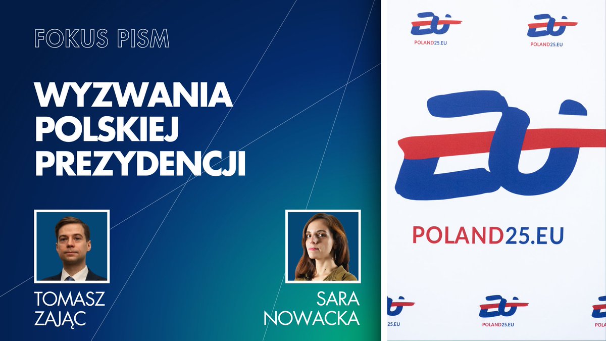 PISM (@pism_poland) on Twitter photo 🎙️ 1 stycznia rozpoczęliśmy prezydencję w Radzie Unii Europejskiej 🇪🇺. Jakie cele stawia sobie Polska 🇵🇱 na te pół roku i jakie są oczekiwania względem naszego przewodnictwa? O szansach i wyzwaniach, w rozmowie z <a href="/owackasara/">Sara Nowacka</a>, opowiada <a href="/T_Zajac_/">Tomasz Zając</a>.
🔊 Zapraszamy na pierwszy 🎙️ 1 stycznia rozpoczęliśmy prezydencję w Radzie Unii Europejskiej 🇪🇺. Jakie cele stawia sobie Polska 🇵🇱 na te pół roku i jakie są oczekiwania względem naszego przewodnictwa? O szansach i wyzwaniach, w rozmowie z <a href="/owackasara/">Sara Nowacka</a>, opowiada <a href="/T_Zajac_/">Tomasz Zając</a>.
🔊 Zapraszamy na pierwszy