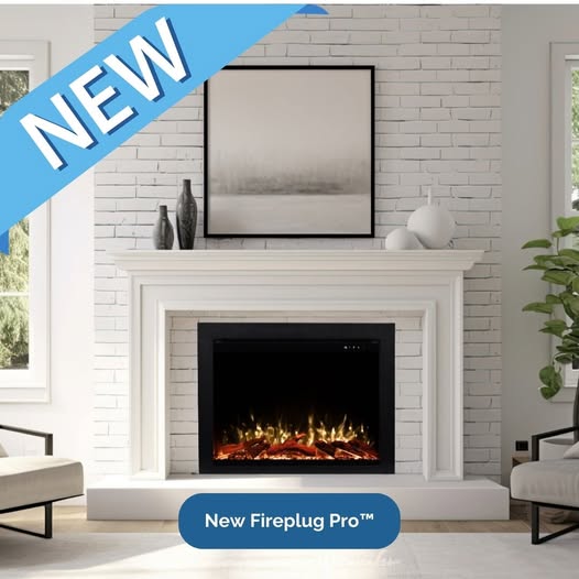 New Product Launch -- The Smartest Firebox for the Best Fit
The new Touchstone Fireplug™ Pro Electric Fireplace Insert is designed specifically to fit into existing gas and wood fireplace openings. Simply place in the hearth or mount securely on the sides. Almost 8 inches deep,