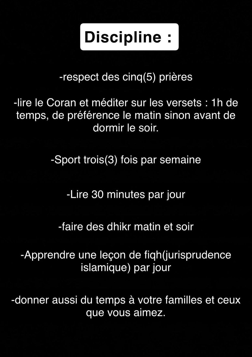 Heureux est celui qui arrive à avoir cette discipline.