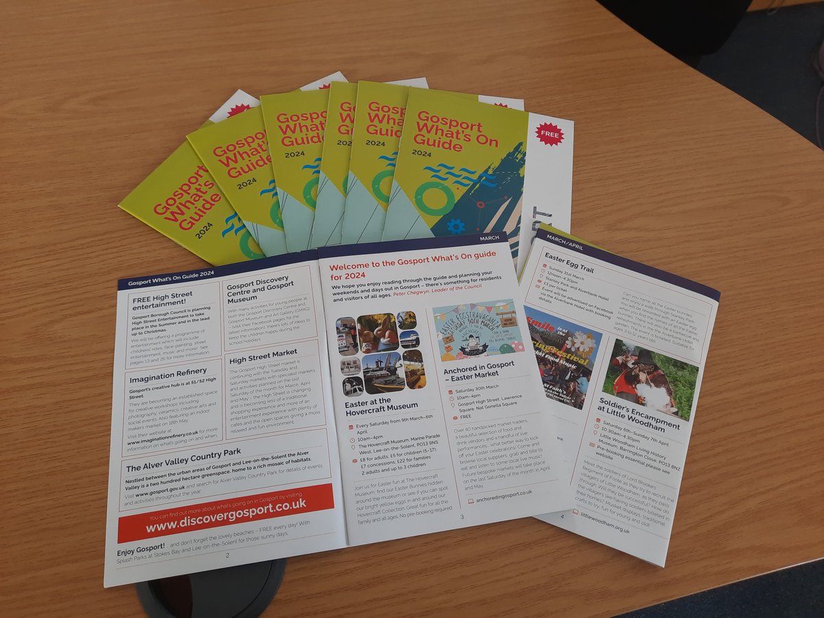 Last year's What's On Guide featured many great events organised by a wide variety of individual organisers and organisations.  We are now compiling entries for 2025.  If you have an event in Gosport between April and December 2025 please let us know gosport.gov.uk/article/2878/P…