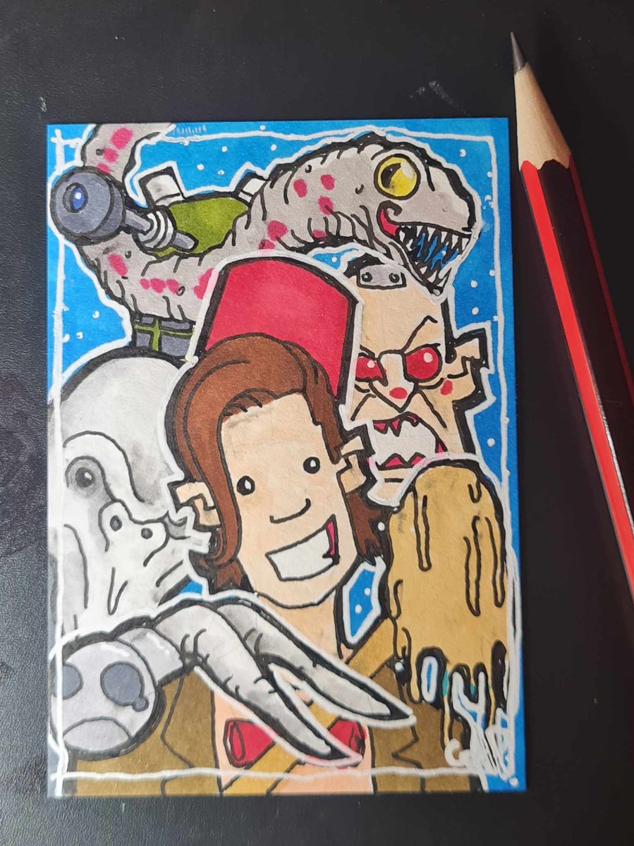 TheGrantPerkins's tweet photo. New #doctorwho #sketchcard available. #DM to buy.

#DrWho #drwhofandom #drawing #mattsmith #cybermatt #prisionerzero #smiler #dalek #silence #thesilence #mop #fez #fezzesarecool #11thdoctor #eleventhdoctor #bowtie #victoryofthedaleks #thedoctor #art #artist #tweed #speeddraw https://t.co/0wr7jf5Edv