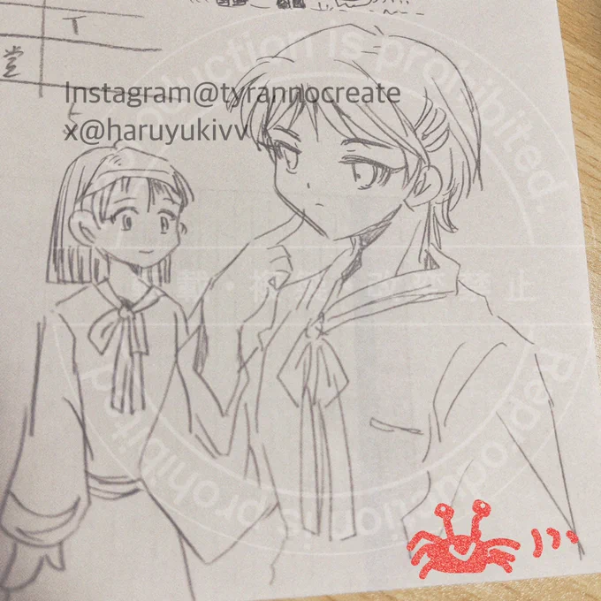 なんか片付けてたら出てきた落書き(笑)😂😂😂誰でもないテキトー女子😂😂😂供養🦀🦀🦀

#アナログ #手描き #一次創作 