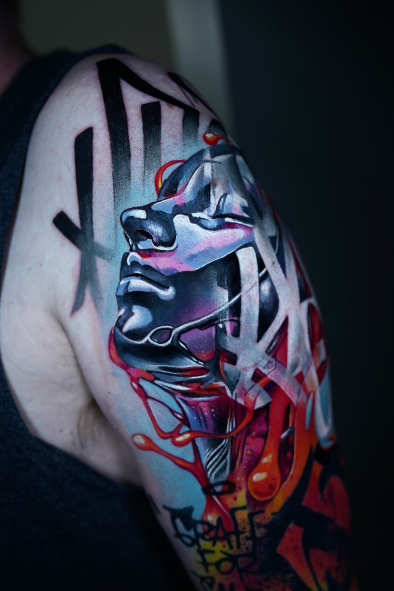 Armandean's tweet photo. Graffiti Tattoo
Done at @westsidetattoo719 
Using the best products @worldfamousink  @hustlebutterdeluxe @cheyenne_tattooequipment 

#graffart #graffiti #dtmf #armandean #WorldFamousFamily #WorldFamousTattooInk #WorldFamousForever https://t.co/AE5enaLk4o
